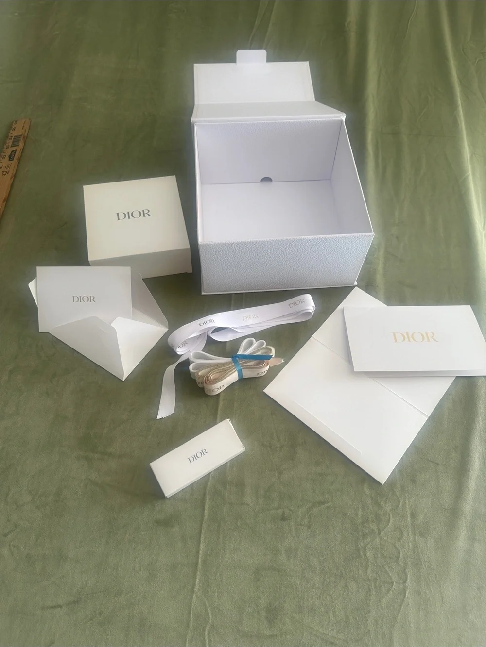 #958 Dior White and Gold Storage Box